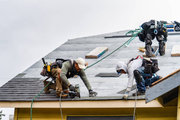 Professional Gutter Installation technician working in Bolivia, NC